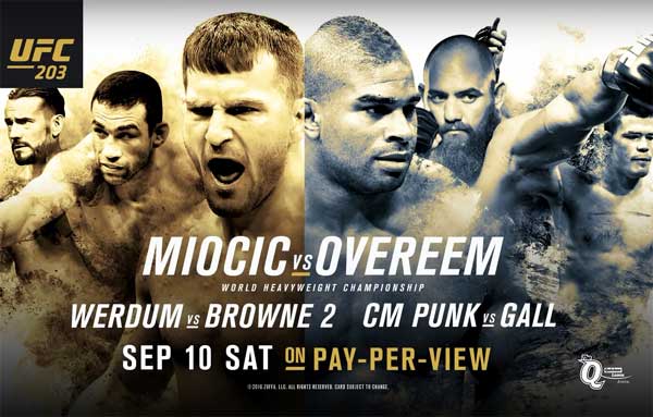 UFC 203: Miocic vs Overeem mérkőzések videói