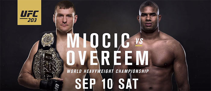 UFC 203: Miocic vs Overeem élő közvetítés