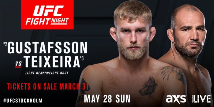 UFC Fight Night: Gustafsson vs. Teixeira élő közvetítés