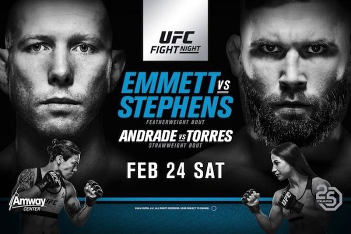 UFC on Fox 28 Emmett vs. Stephens: mérkőzések videói