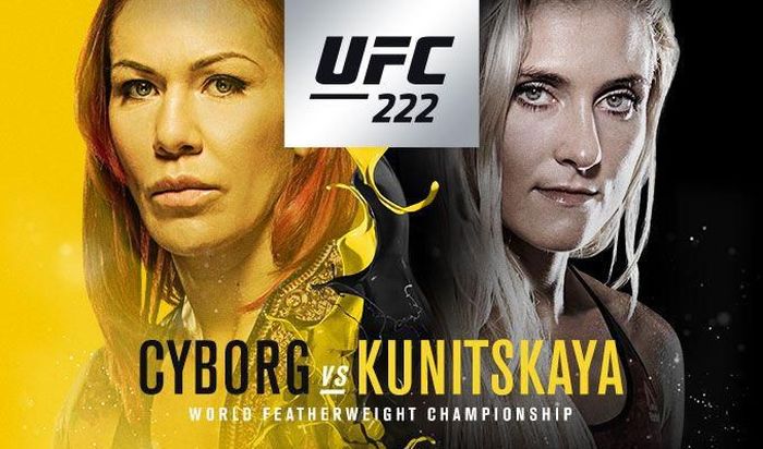 UFC 222: Cris Cyborg vs.	Yana Kunitskaya élő közvetítés