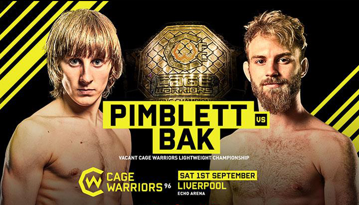Ma este Európa legnagyobb hangulatú gáláján titánok harca következik. Cage Warriors 96: Pimblett vs. Bak