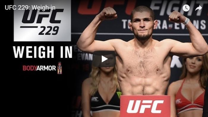 Nézd élőben a UFC 229 mérlegelését!