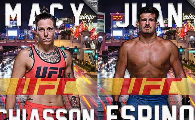 Kopogtatásokkal lettek Ultimate Fighter győztesek női pehely és férfi nehézsúlyban Macy Chiasson és Juan Espino.