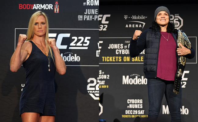 Amanda Nunes – Holly Holm lehet a UFC 237 főmeccse, a harmatsúlyú bajnoki címért!