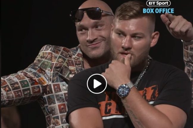 Tyson Fury visszatér a hétvégén Tom Schwarz ellen, a faceoff-on megcsinálták a show-t
