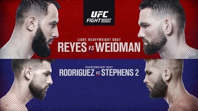 UFC Fight Night: Reyes vs Weidman tippelde!