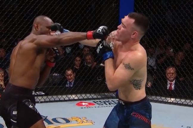 Az Est, és talán az Év meccsén TKO-zta Usman Colby Covington-t