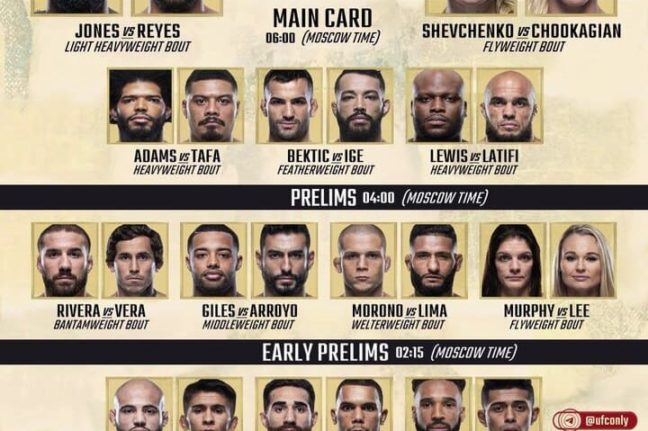 UFC 247: Jon Jones vs. Dominick Reyes élő közvetítés