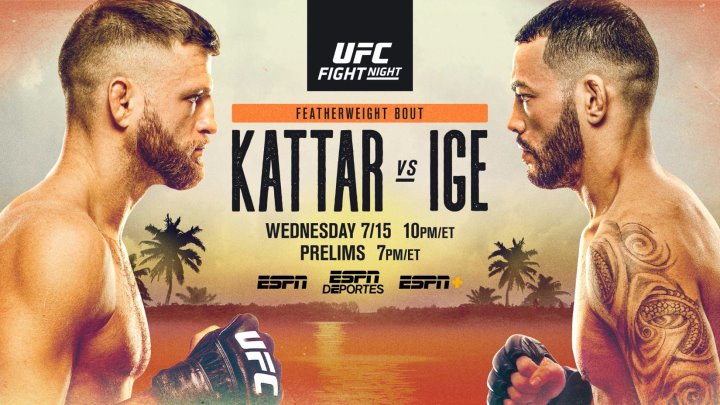 Tippelde UFC on ESPN 13 Kattar vs. Ige