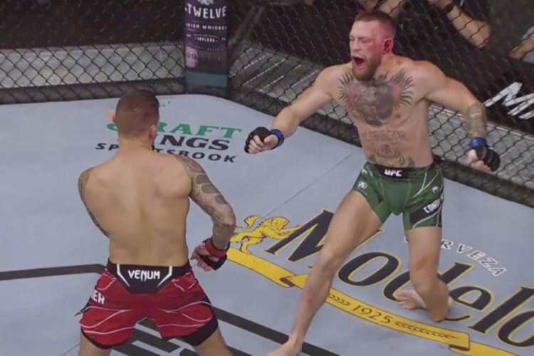 Eltört Conor lába Dustin Poirier ellen