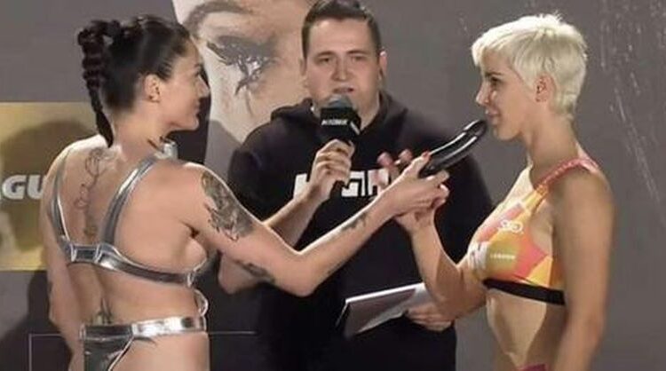 Műfaszt tolt az arcába az egyik bunyós a másiknak a mérlegelésen