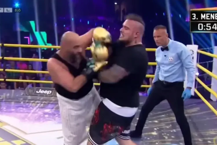 Idő előtt ért véget Lakatos Laci és Radics Peti bunyója a Sztárboxban