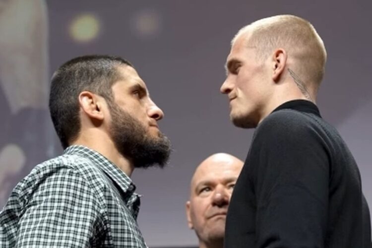 Ian Garry Islam Makhachev fölé tornyosult a UFC 330 farkasszemnézésekor